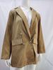 European & American Fashion Lapel Cardigan Mid-length Temperament Suit Jacket for Women