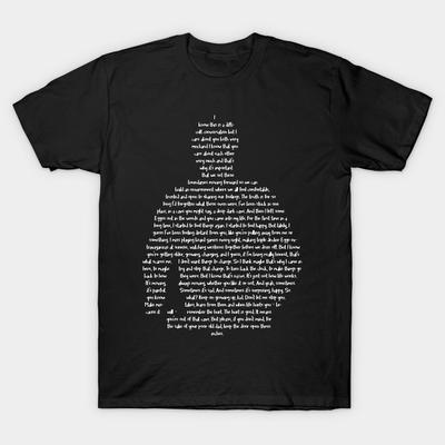 Men Black Print T-shirt Hopper'S Final Words No-Cut Transfer Paper Print Cotton Tshirt