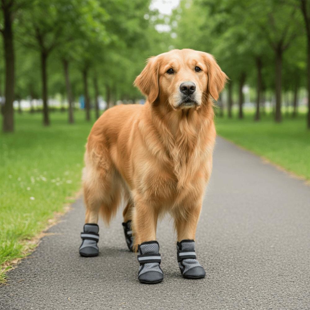 4 pcs/set Breathable Pet Shoe Cover Soft Sole Dog Walking Boots Dog Mesh Shoes  Running Activities
