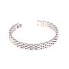 15mm Wide Curved Bar Watch Band Bracelet for Men Stainless Steel Adjustable Titanium Steel Korean Fashion Jewelry
