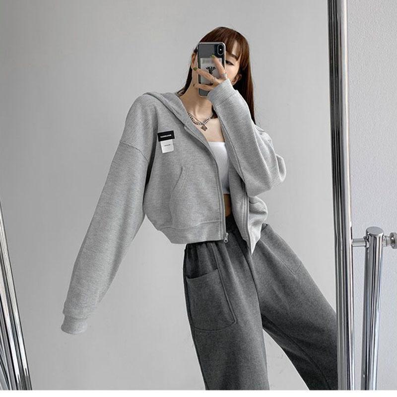 Повседневное вафельное пальто с капюшоном — фото 3