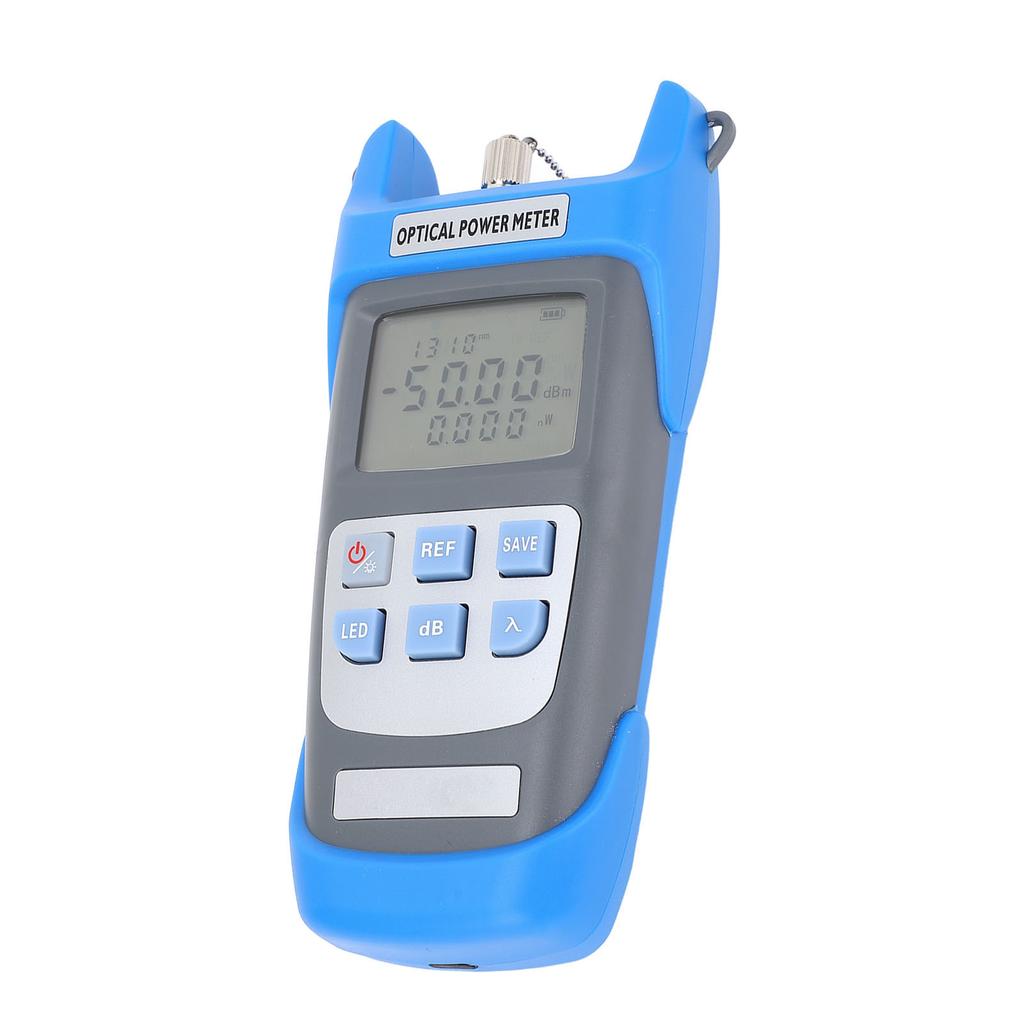 Optical Power Meter High Accuracy Rechargeable Fiber Attenuation Tester with LED Light -50 to +26dbm