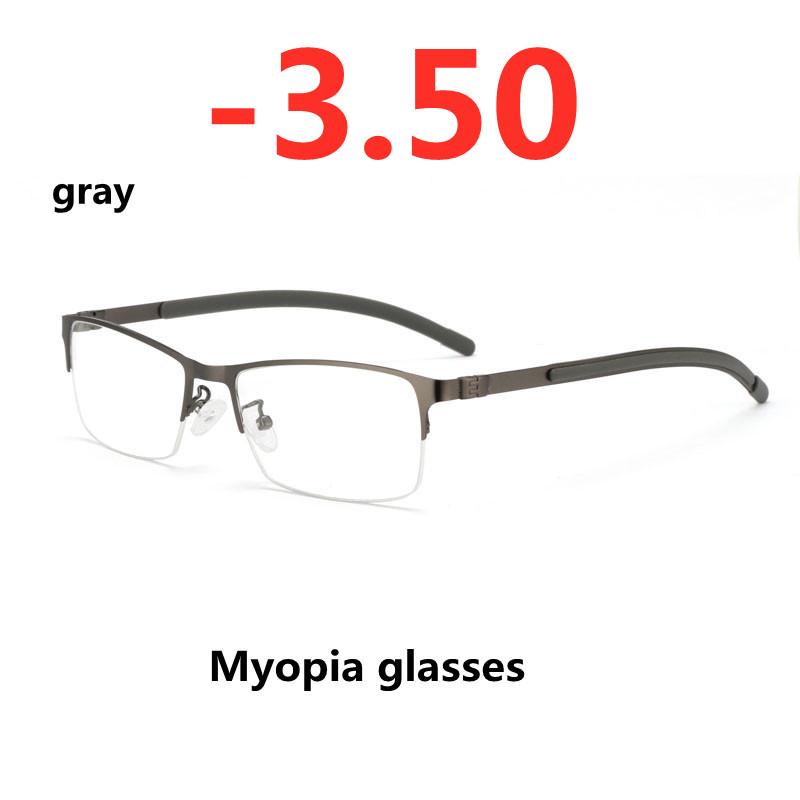 Ochelari pentru miopie anti-lumină albastră Ramă Femei Bărbați Metal Student Finisat Ochelari miop -0,5 -1 -1,5 -2 -2,5 -3 -3,5 La -6