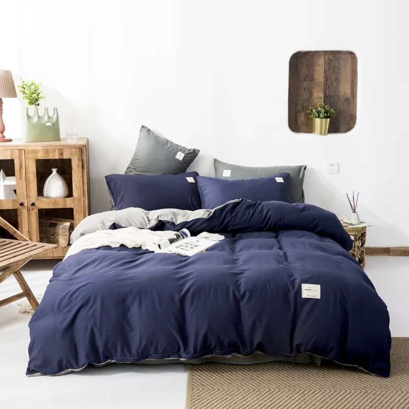 

Solstice Home Textile Solid Color Dark Green Bedding Sets Kids Teenage Bedlinen Queen Duvet Cover Pillow Cases Flat Bed Sheet Flat Bed Sheet&Single Cover 150X200