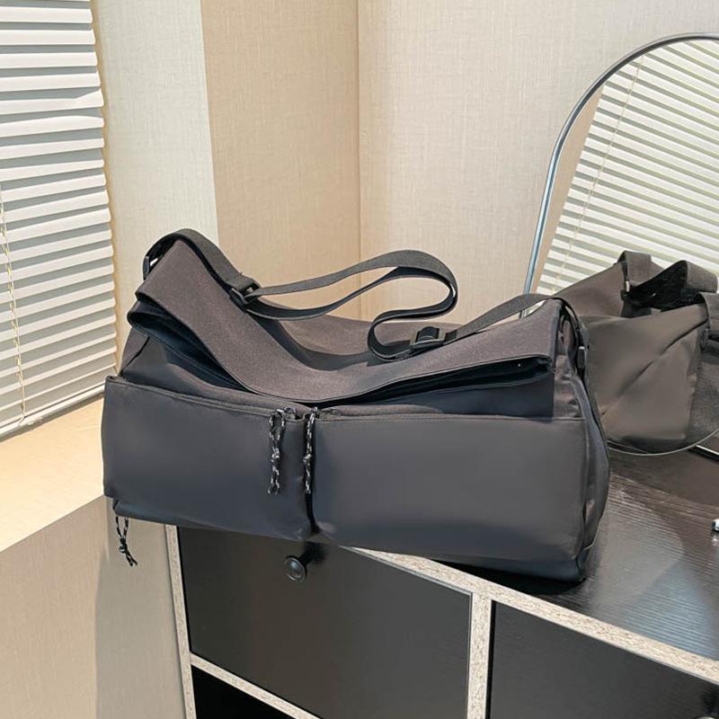 

Вместительная сумка из ткани Оксфорд, легкая сумка-мессенджер, модная сумка-тоут, школьная сумка для студентов чёрный