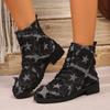 Lerret Plattform Ankelstøvletter Kvinner Sportssko Nye Designer Snøresko Trend Merke Koselige Gåpumps Motorsykkelstøvletter