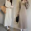 Long Sleeve Thick Sweater Round Ribbed Korean Perfect for Everyday Winter [MSFQSNB] Women's Dress, Neck, Knit, Cute, Style, Stylish, Casual, Wear,