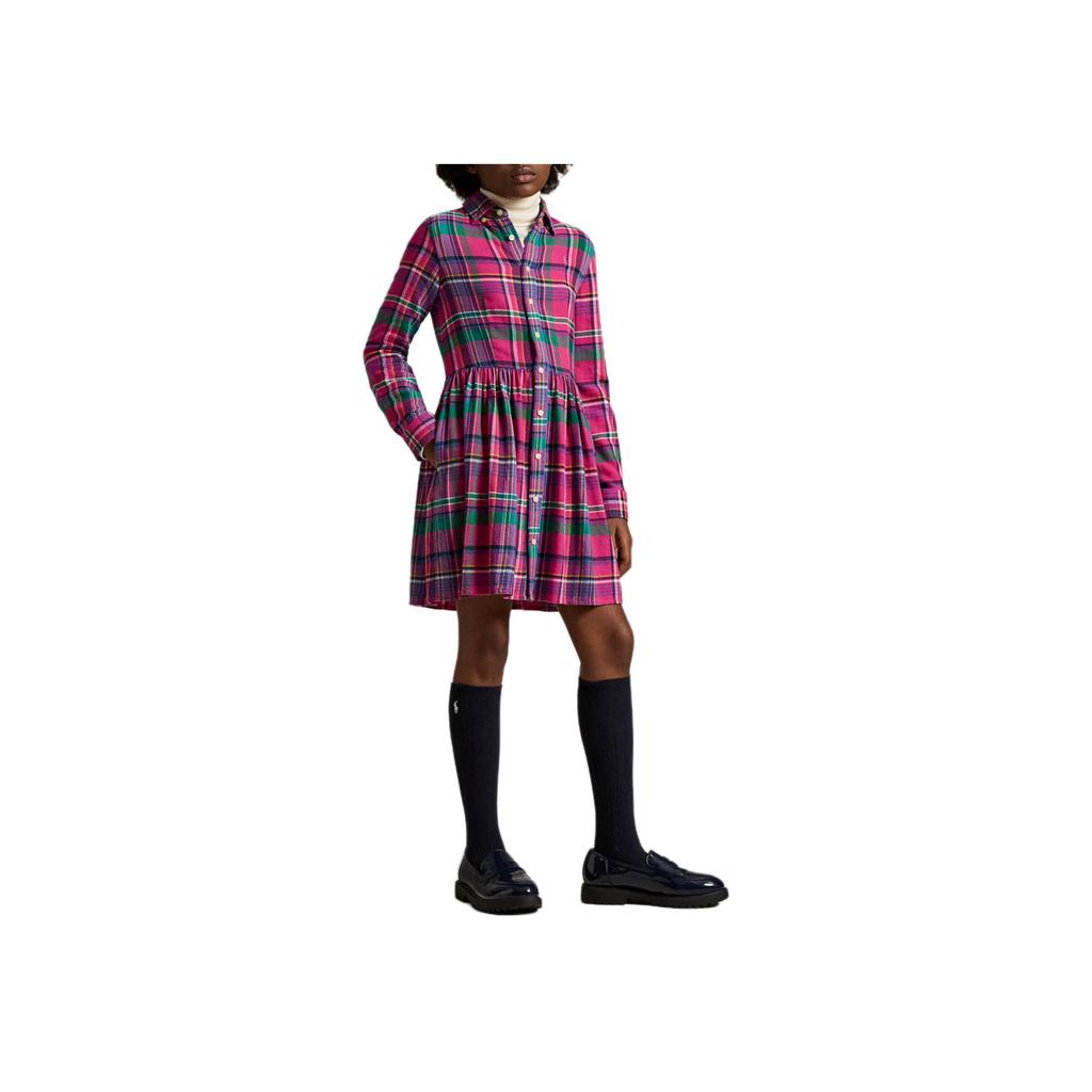 Polo Ralph Lauren Dress With Buttoned Cylindrical Cuffs Kids Dresses Multicolor CWPODRSG3D20910