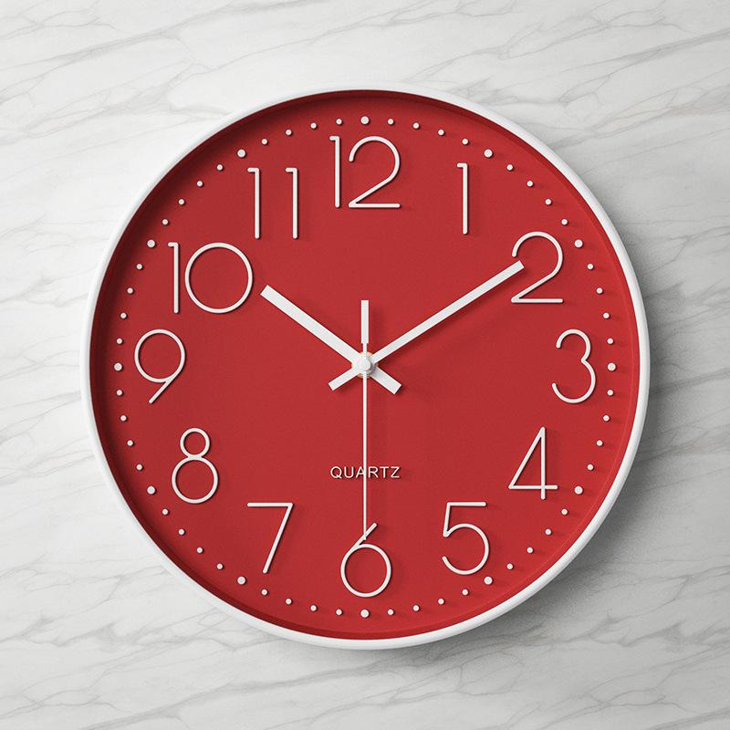 Clocks Living Room Silent Wall Clock Simple Fashion Clock Wall Hanging Home Three-dimensional Digital 40CM