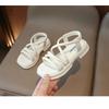 Neue Sommer Koreanischer Stil zum Hineinschlüpfen Offene Zehen Weiche Sohle Strand Sandalen für Mädchen