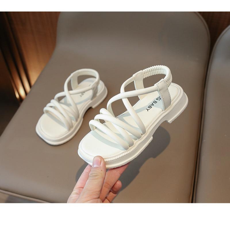Neue Sommer Koreanischer Stil zum Hineinschlüpfen Offene Zehen Weiche Sohle Strand Sandalen für Mädchen