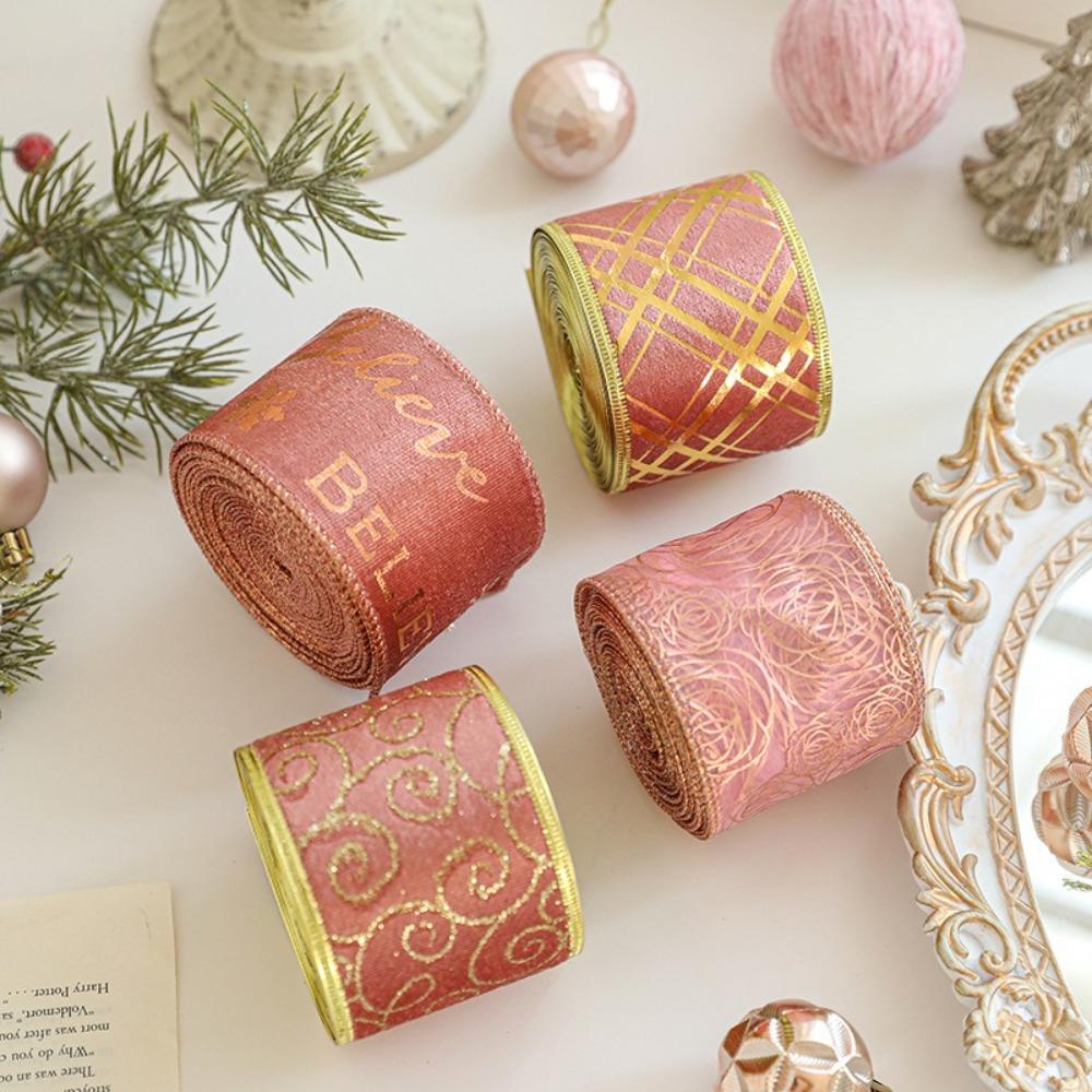 2m Fabric Swirl Ribbon DIY Burlap Ribbon New Christmas Ribbon