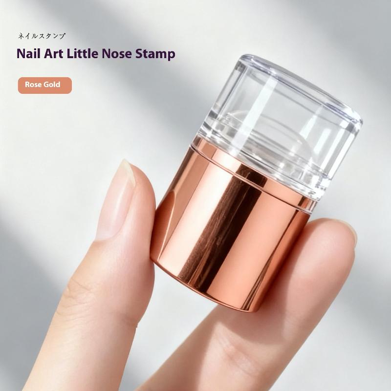 

Transparent Mini Nail Seal With Scraper Nails Stamp Template Manicure Design Polish Stencil Nail Art Mold Manicure Tool рожевий колір золота