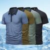 Einfarbiges Kurzarm-Poloshirt für Herren, schlichtes Business-Casual-Shirt mit Reverskragen