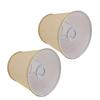 2PCS Small Lamp Shade Fabric Beige Golden Edge Lampshade for E14 Table Chandelier Wall Lamp