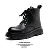 Spring Big Head Business Casual Leather Shoes Lace-up Soft Sole Versatile Men's Dress Black Men's Leather Shoes Non-slip 5155-R