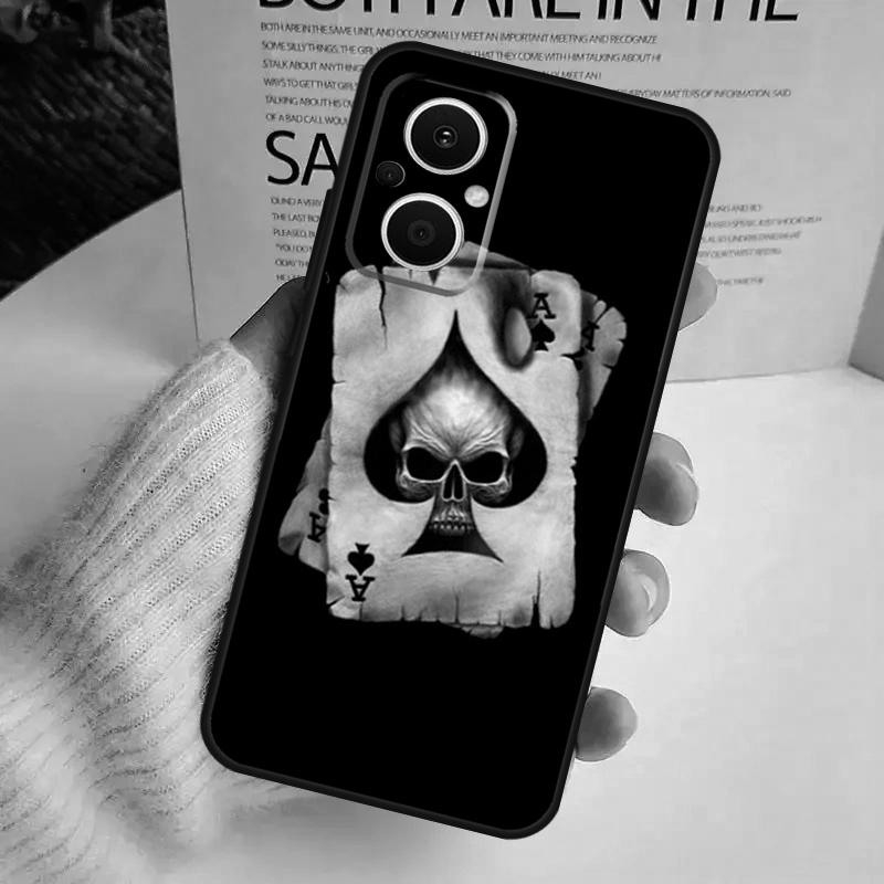 Poker Playing Card Case For OPPO Reno 12F 13F 14F 10 11 12 13 14 Pro 8T 7 8 Lite OPPO Find X6 X5 X8 X9 Pro Cover