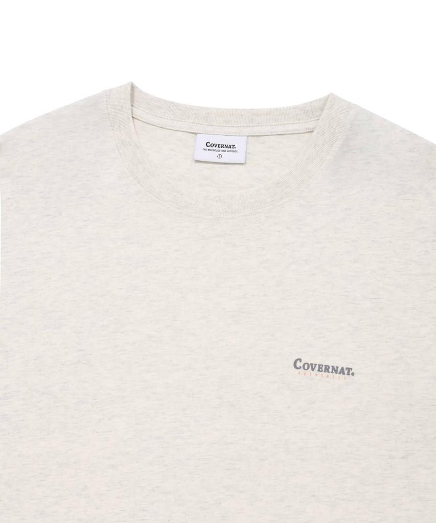 COVERNAT Small Authentic Logo T-Shirt Oatmeal