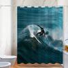 Scenic Photo Washable Dirt-Resistant Shower Curtain Shower Head Waterproof Polyester Bath Curtain For Home Decor Accessories