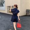 Casual waist jumpsuit women's summer new small popular relaxed embroidered jumpsuit