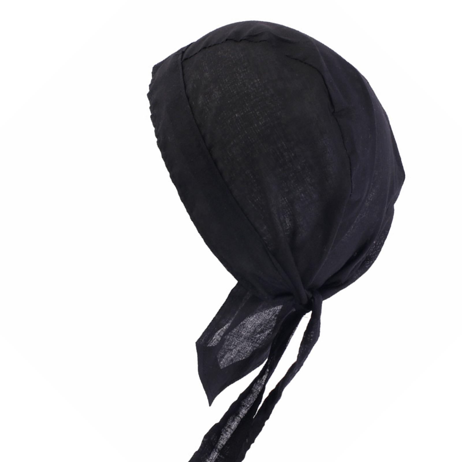 

Регулируемая шапка-шарф, дышащая шапка шеф-повара, кухонная косынка, головной убор для мужчин и женщин, для ресторана, выпечки и домашнего использования чёрный