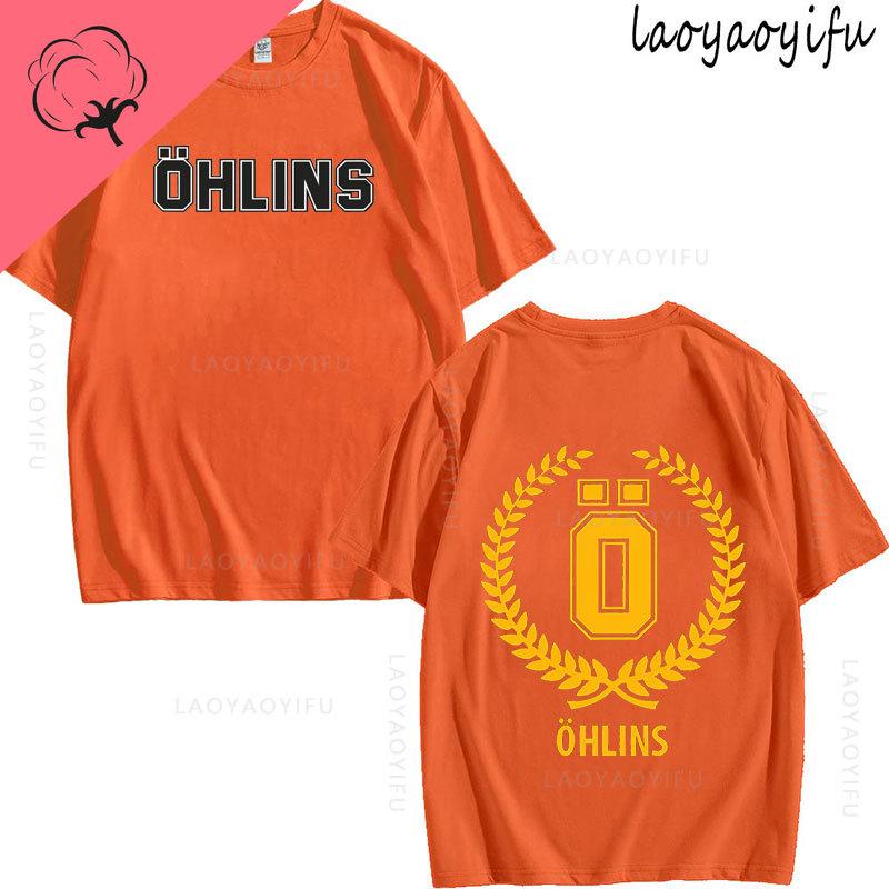 Ohlins Thema 100% Baumwolle Sommer Mode Herren O-Ausschnitt T-Shirt Hipster Herren T-Shirt Streetwear Oberteil Federung Auto Motorrad Sport Rennen