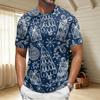 Men's Quick-Dry Round Neck Short Sleeve T-Shirt with Christmas Print for Holiday Party