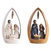 Nativity Scene Figurine Religious Gift Christmas Desktop Statue Jesus Birth Decoration for Indoor Party Home Table Bookshelf
