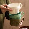 350ML Ceramic Coffee Mug Japanese Coarse Pottery Breakfast Milk Mug Home Office Water Cup Latte Coffee Cup Afternoon Teacup