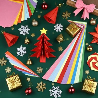100pcs Colorful Origami Paper Double Sides Solid Color Folding Paper Kids Handmade DIY 13cm,15cm,17cm,20cm,25cm,29.7 * 21cm