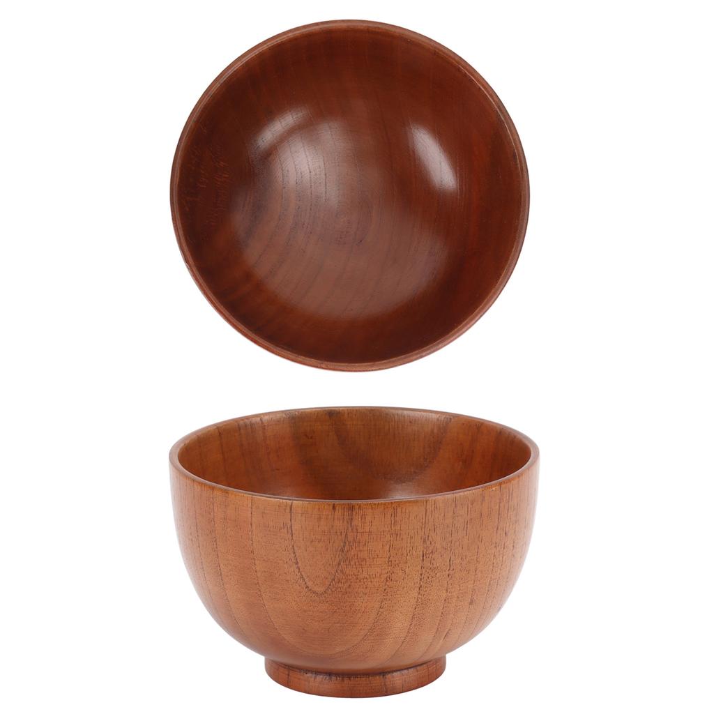 Handmade Wood Bowl Acacia Unique Japanese Style Home for Salad Ramen Noddles Soup