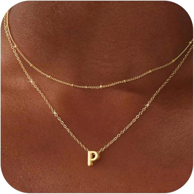 Trendy 26-Letter Pendant Layered Necklace: Elegant Women's Statement Clavicle Chain