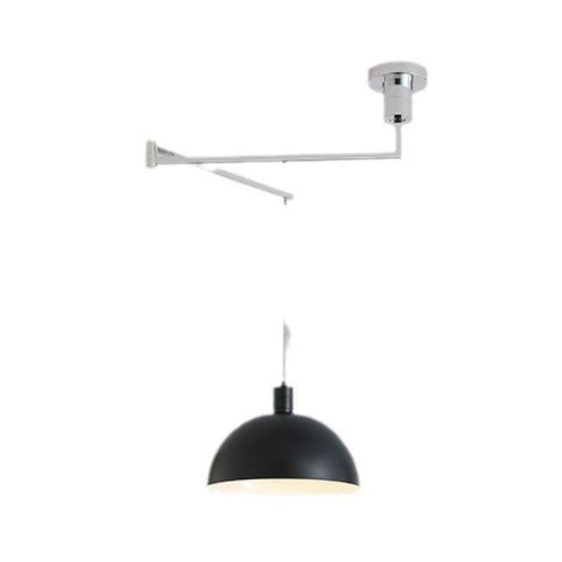 Bauhaus Restaurant Pendant Light with Adjustable Swing Arm Single Chandelier Nordic Modern Kitchen Board Iron Art LED Luster