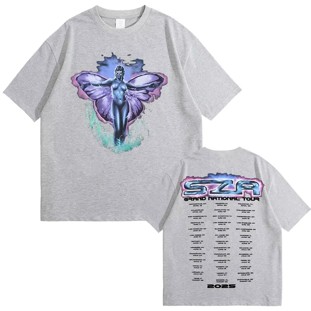 

Футболка Kendrick Lamar & SZA Grand National Tour 2025 Мужская Женская Одежда Хип-хоп Мода Поп-музыка Футболки Уличная одежда S