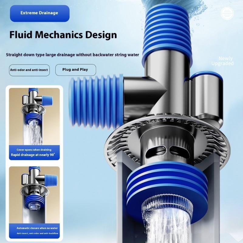 Washing Machine Floor Drain Adapter Tees Joint Antioverflow Sewer Elbow Pipe Connector Bathroom Accessories Enduring