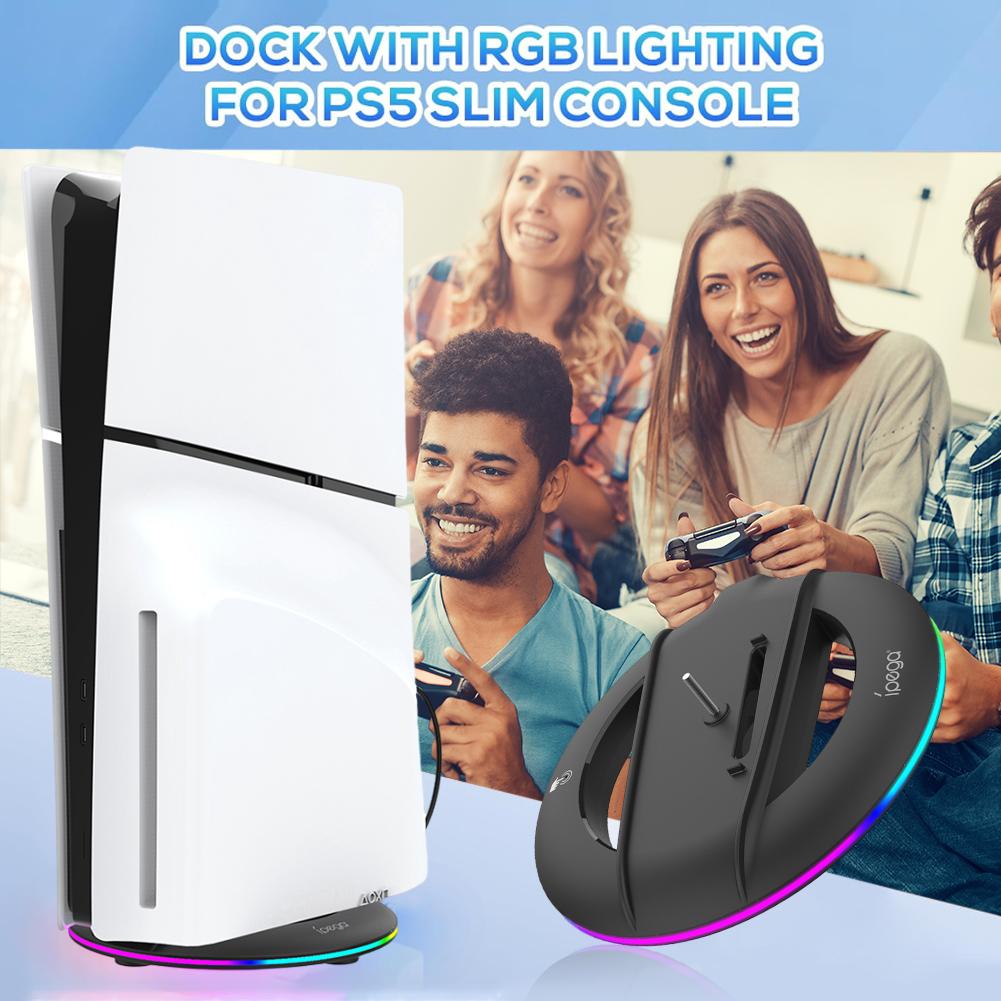 Vertical Stand Non-Slip Base Stand Holder Stable Base Stand Replacement Display Stand Base for PS5 Slim Console Disc and Digital