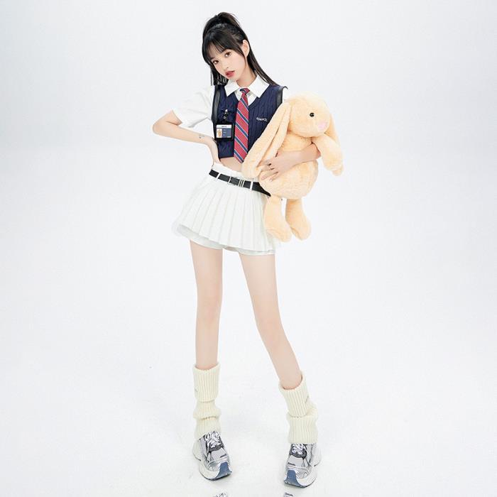 College Style A-line Skirt for Women Summer Lining High Waisted White Pleated Skirt for Women Summer Ballet Style Skirt for Women Summer Thin Style XS