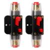 12 24V Inline Circuit Breaker, Lugs with Manual Reset Fuse Holder, Heat Shrink