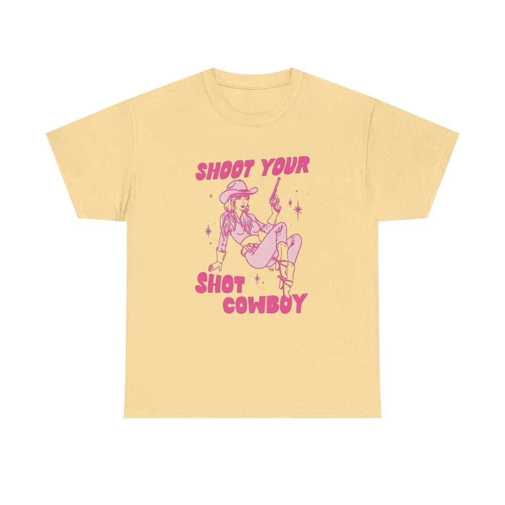 Shoot Your Shot Cowboy Women s Graphic T-Shirt Unisex Heavy Cotton Tee NEW Unisex T-Shirt XL