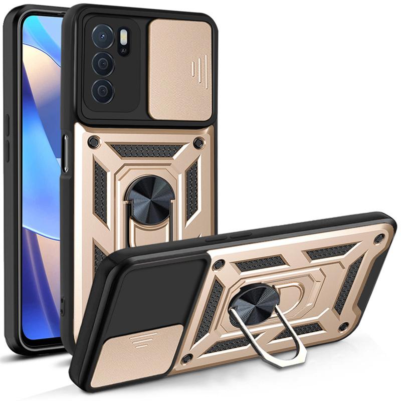 For Oppo A16 6.52 Case Car Magnetic Ring Shockproof Armor Phone Case for Oppo A16s A 16 S OppoA16 CPH2269 Stand Holder Cover