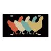 Vintage Metal Chicken Licenses Plate Signs Decor Plaque Metal Decoration for Hen House Door Farmhouse