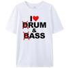 Morsom Drum & Bass / Rum & B-Ass Lovers Trommeslager Fritid Herre T-skjorte Klær Kvinner Bomull Kortermet T-skjorter Casual Vintage Topper