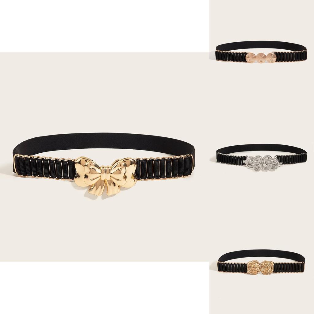 Ladies Fashion Metal Waist Belt With Snap Closure For Dress And Summer Outfits