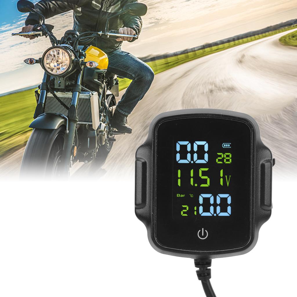 Motorrad Reifendruckkontrolle Professionell 12V USB-Laden Moto TPMS Stabil QC3.0 Schnellladung für Motorrad