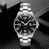 Men’s Fashionable Luminous Quartz Watch with Steel Band and Calendar