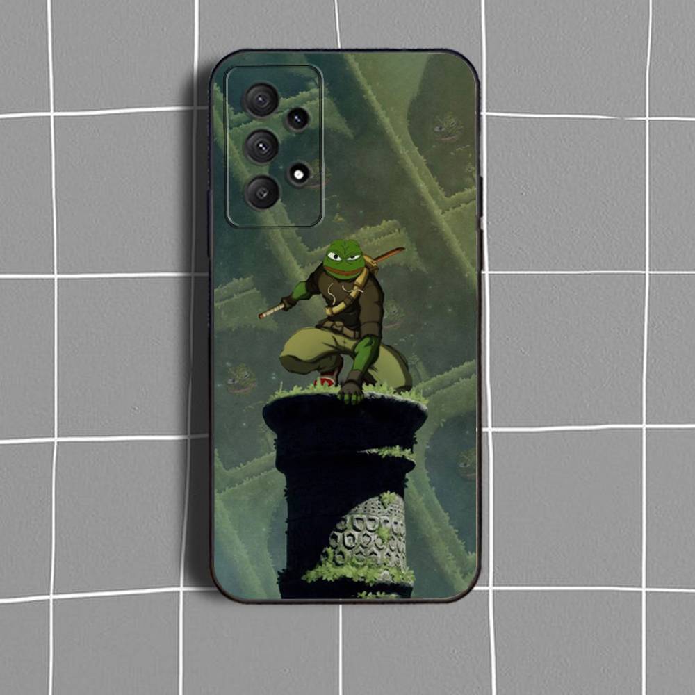 P-Pepe F-Frog Funny  Phone Case For Samsung Galaxy A73,31,32,72,41,53,52,71,22,5G,Note,J7,8,9 Soft Black Cover