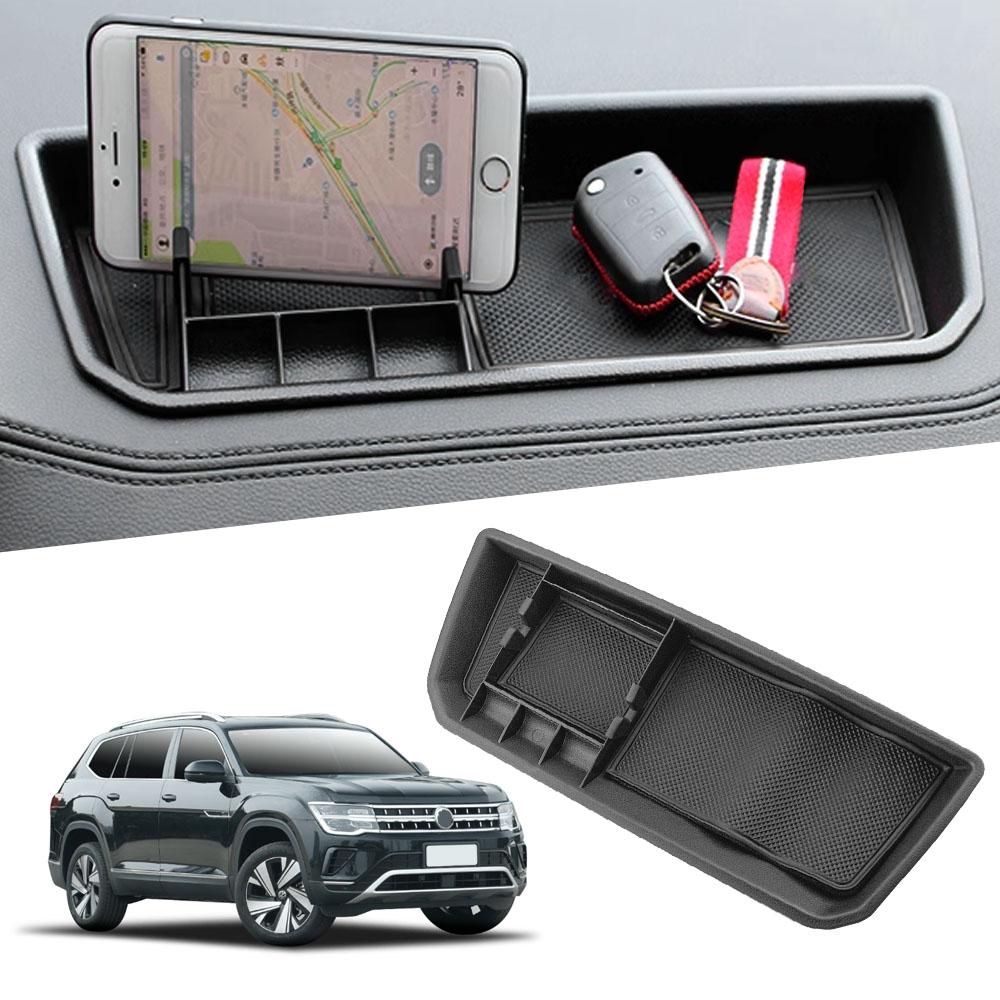 Car Interior Tray Dashboard Storage Tray Phone Holder Center Console Tidying for Volkswagen VW Atlas / Teramont 2018-2023