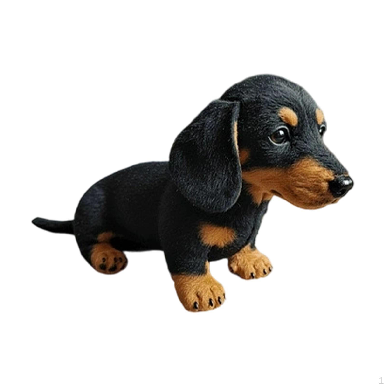 

Фигурка таксы для украшения гостиной чёрный