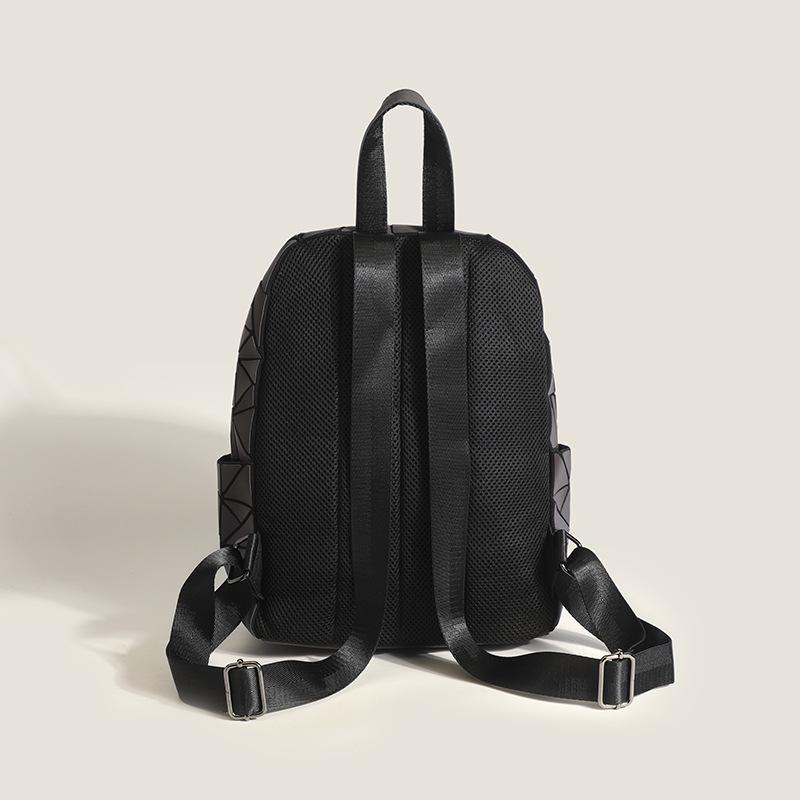 2026 Spring/Summer Geometric Luminous Double Shoulder Backpack - Trendy, Versatile, Large Capacity for School and Travel