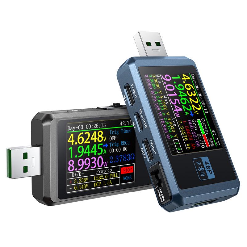 FNIRSI-FNB48P USB Charger Detector: Mobile DC Voltmeter/Ammeter for Fast Charging Power Test